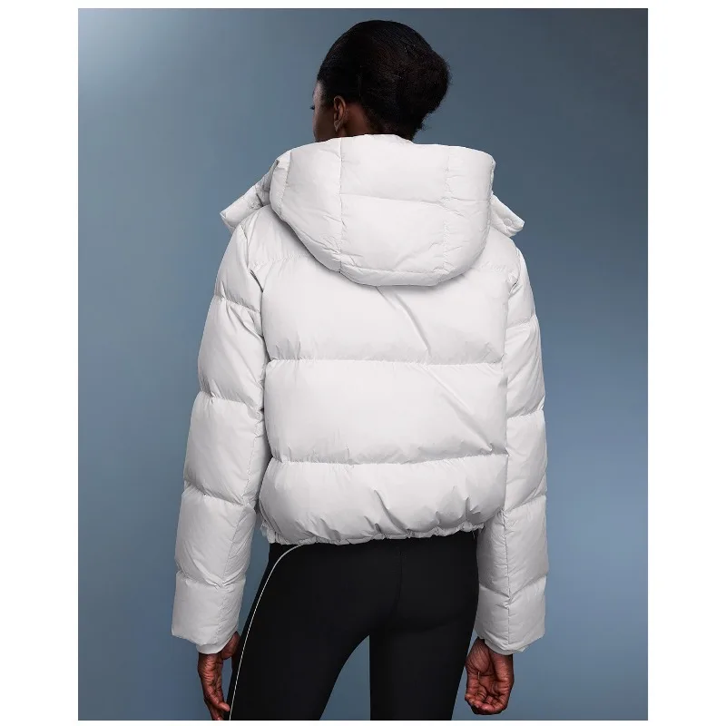 Stijl Outcoat 90-witte eendendons donsjack met capuchon voor dames Nieuwe winterstijl Winddicht Waterdicht verdikt warm broodjack