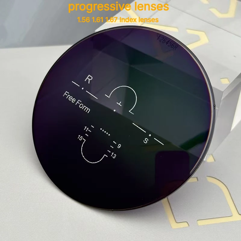 1.56 1.61 1.67 (ADD +0.75~+3.00) Progressive Multifocal Lens Prescription Near Intermediate Far Resin Lens Myopia Hyperopia