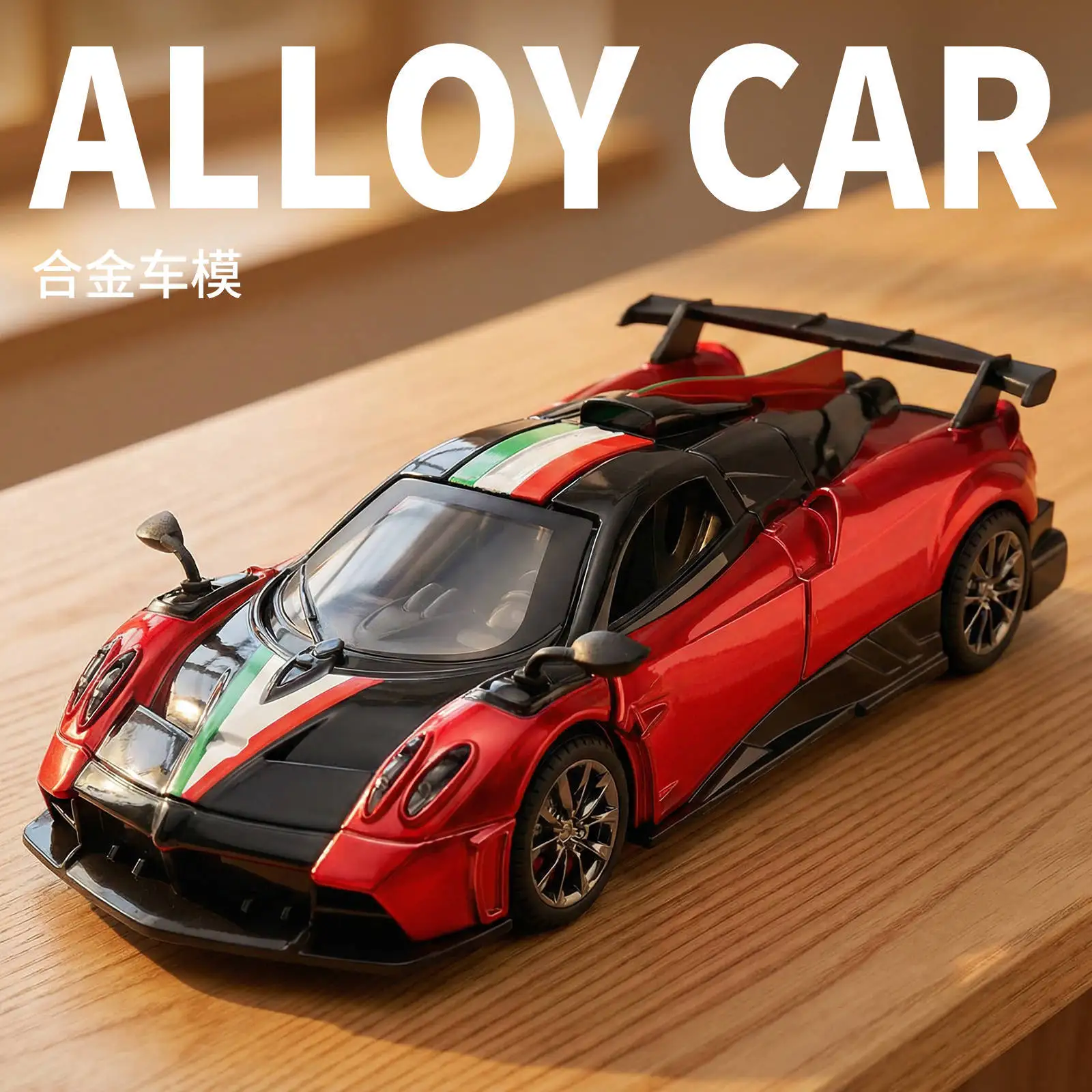 

Модель спортивного автомобиля Imola 1:32 из сплава, с функцией отката, звуком и светом, игрушка-подарок, коллекционная модель из литого сплава
