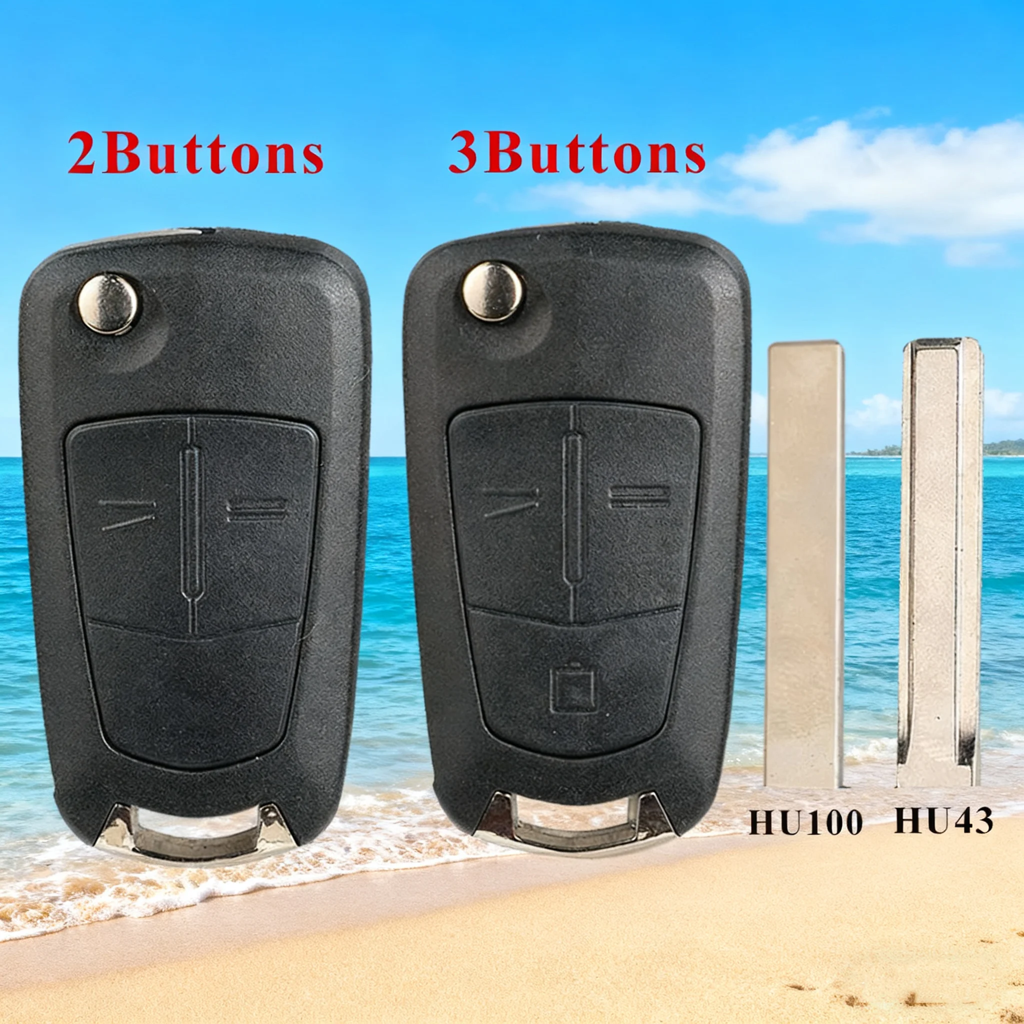 

jingyuqin 2/3 Buttons Remote Key Shell For Vauxhall Opel Corsa D Astra Vectra Zafira Signum Fob Case