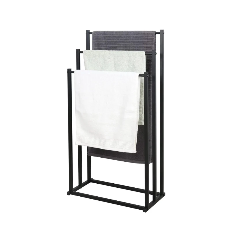 

Metal Towel Rack 3rd Floor Bathroom Shower Storage Organizer Floor Type Removable