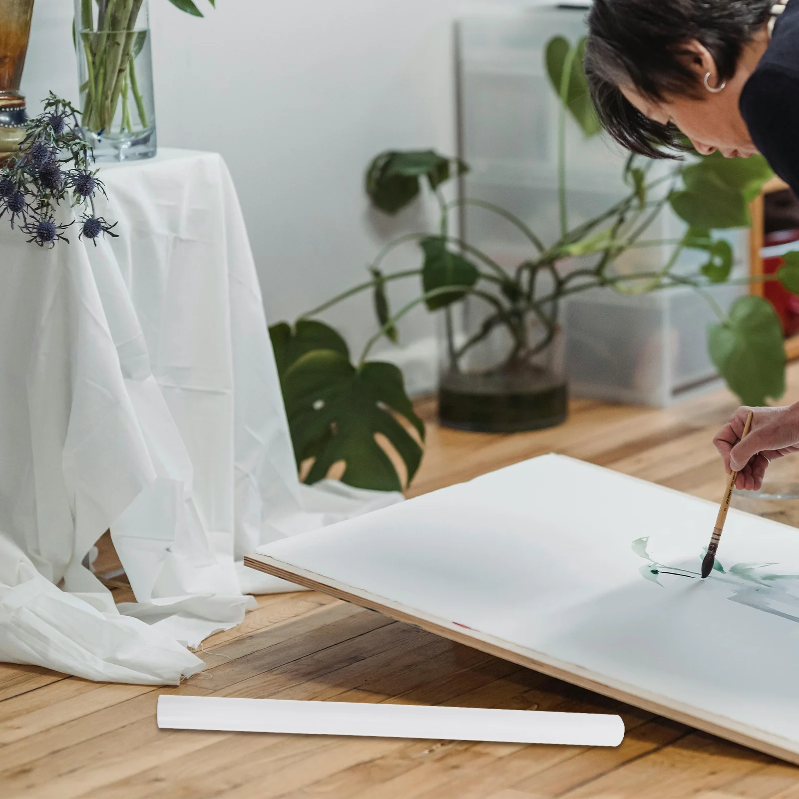 6 قطع من أنبوب تخزين اللوحة المزخرفة، مادة PVC، حماية خفيفة الوزن محمولة للوحات الألوان المائية الزيتية #2