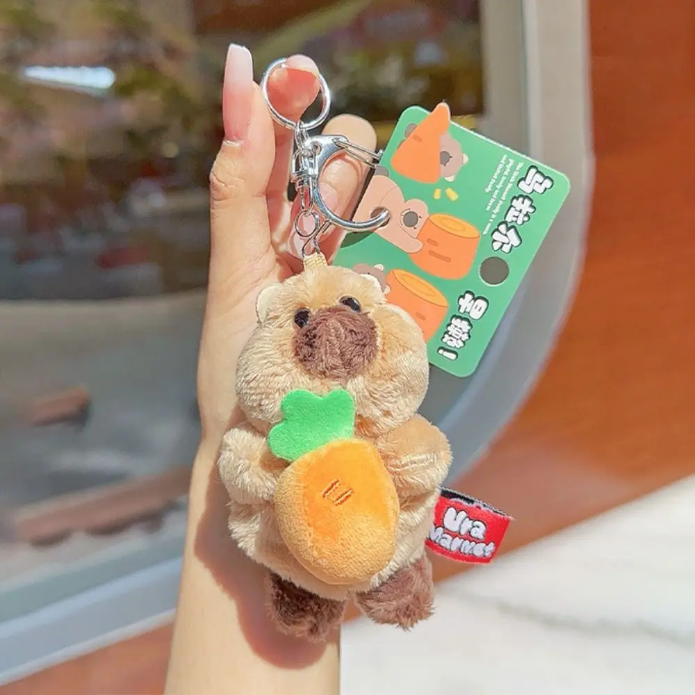 

PP Cotton Simulation Groundhog Plush Pendant Carrot Fluffy Lifelike Marmot Plush Toy Collection Hanging Decoration
