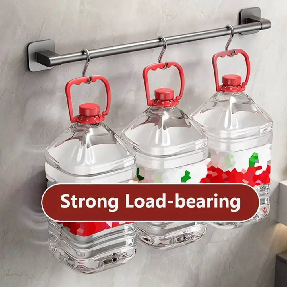 Aluminum Alloy Towel Holder Durable No Drilling Self-adhesive Bathroom Shelves Bathroom Organizer Household