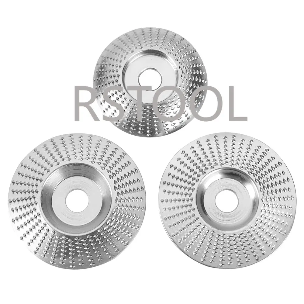 Disco per mola in carburo di tungsteno 3 pezzi 5/8 pollici smerigliatrice disco modellante modellatura piatta disco abrasivo alesaggio levigatura del legno strumento per intaglio