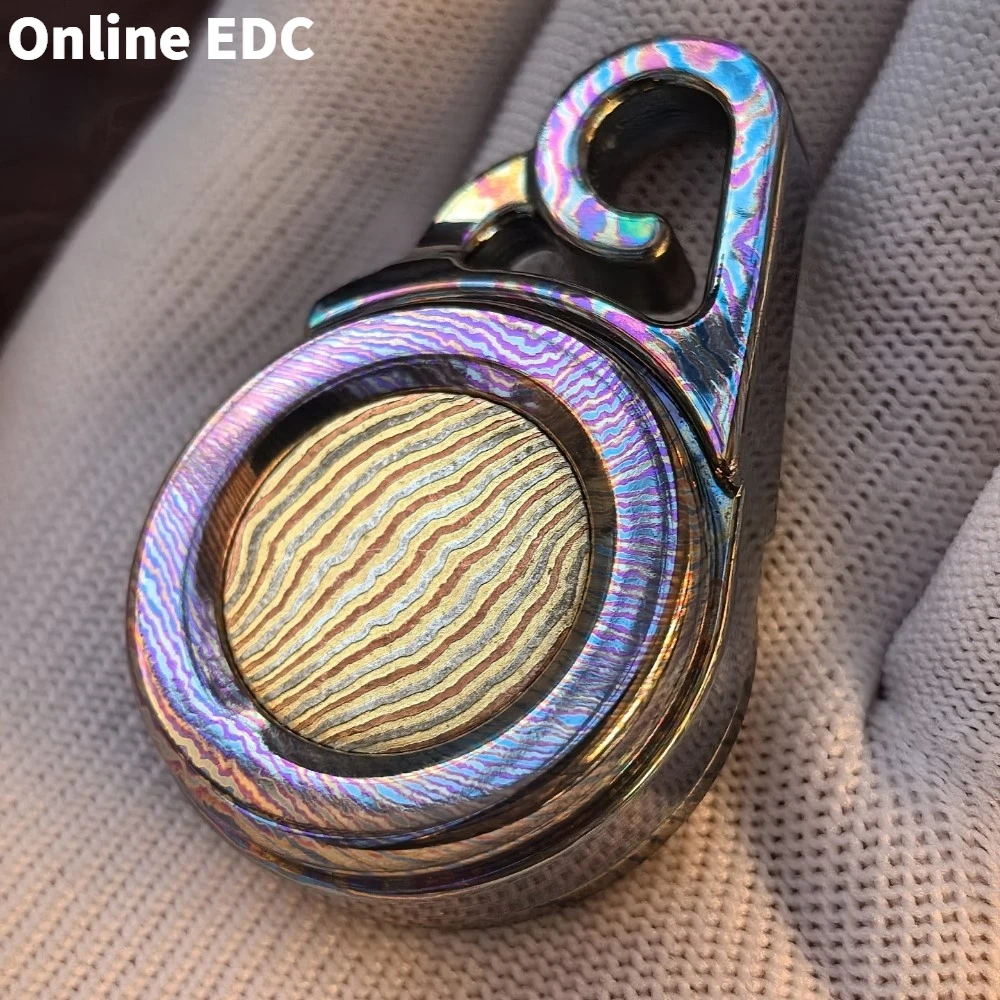Giocattoli Fidget Timascus con moneta tattile YEDC di proprietà per adulti Spinner Fidget a cricchetto