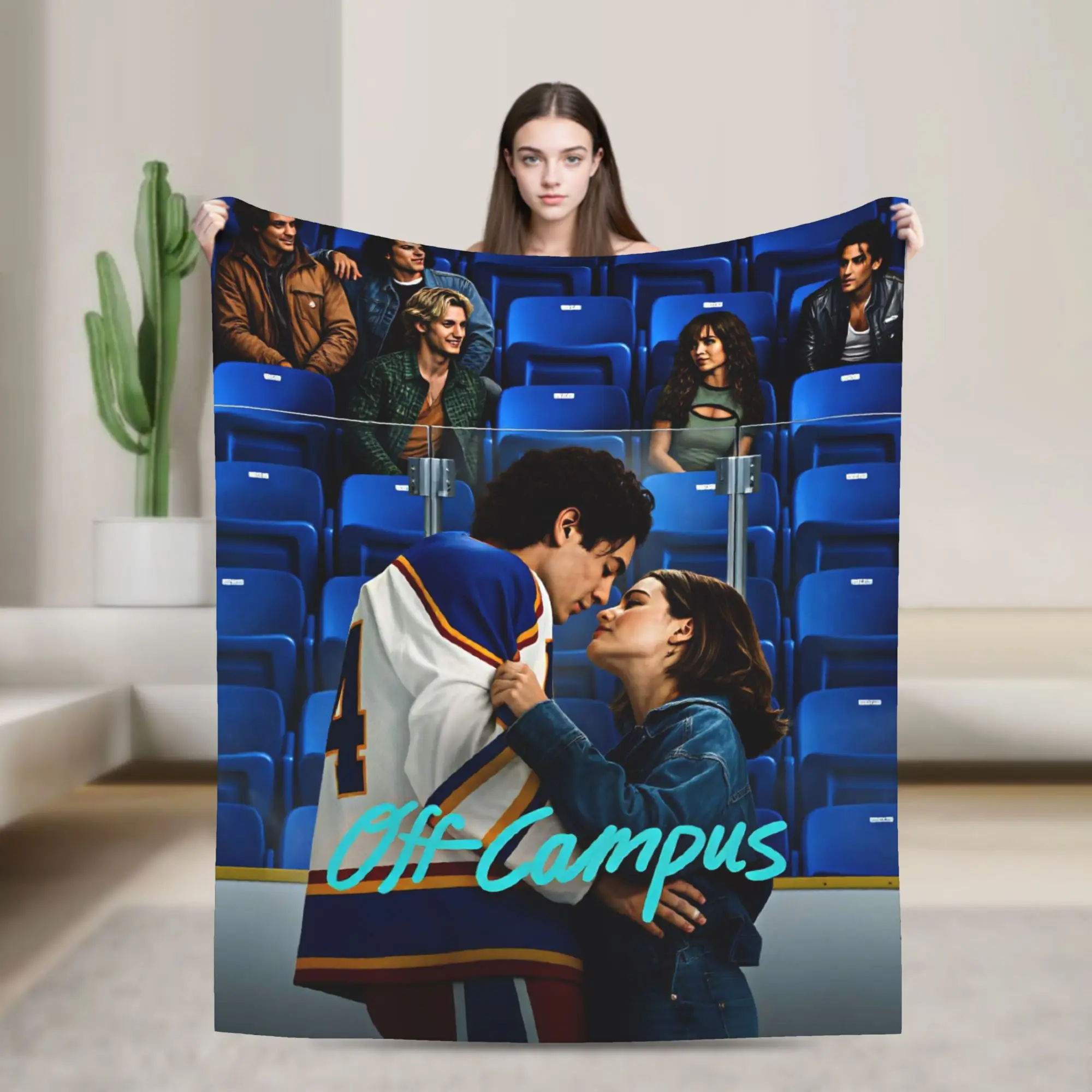 Off Campus Poster Blanket  Super Warm Novelty Plush Bedding Throws For Boy Girl Home Decor Flannel Bedspread Bed Cover