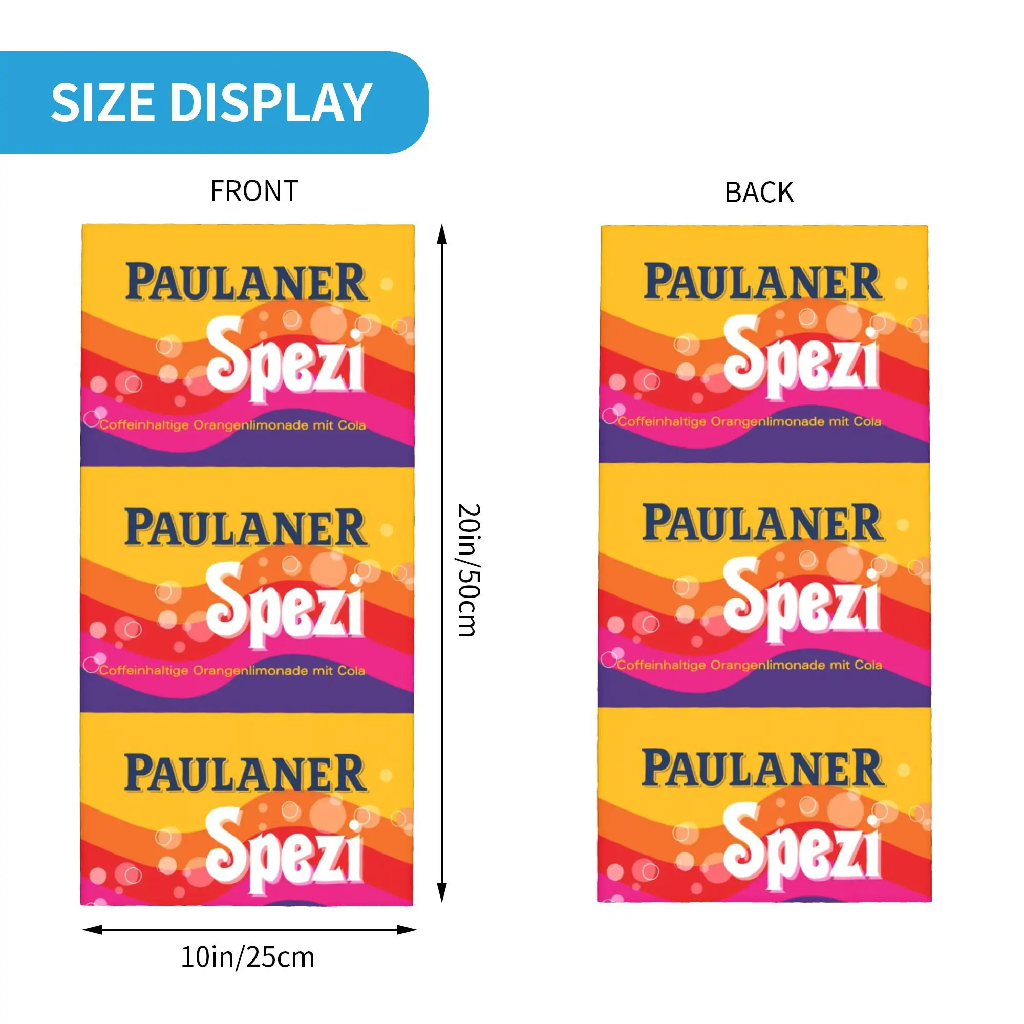 Paulaner Spezi ميونيخ باندانا غطاء الرقبة قناع مطبوع وشاح دافئ لركوب الدراجات وشاح الجري للرجال والنساء والكبار طوال الموسم