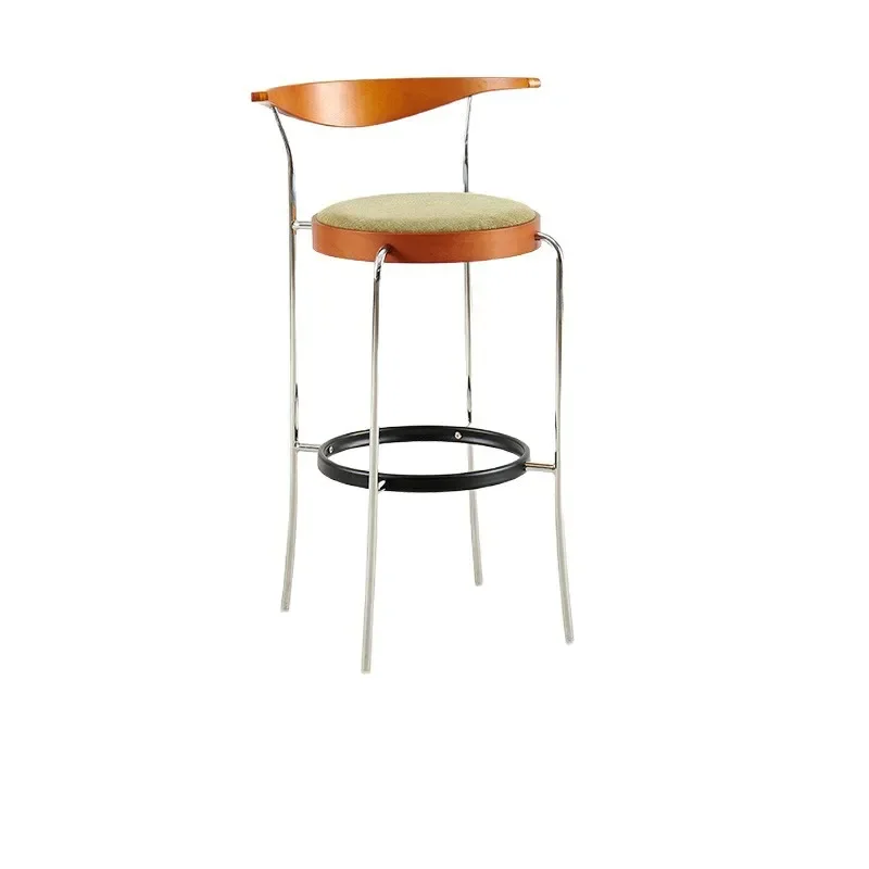 

Medieval bar chair Modern simple household light luxury leisure island table high chair Creative cafe Designer bar stool