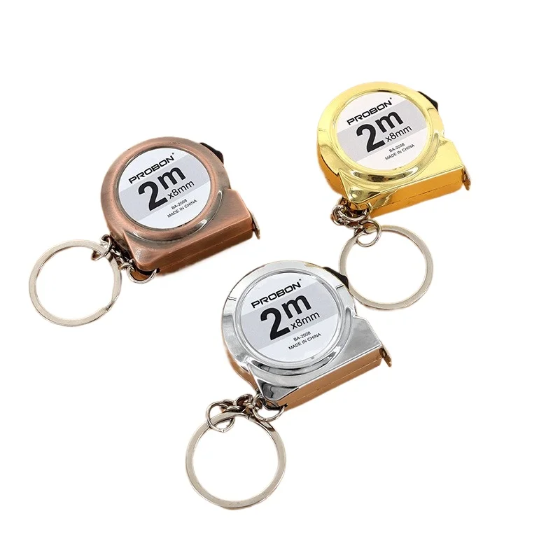 Ruban à mesurer en acier de type escargot de deux mètres, nouveau, mini ruban à mesurer cadeau, porte-clés pour la maison, ruban à mesurer pour le travail du bois