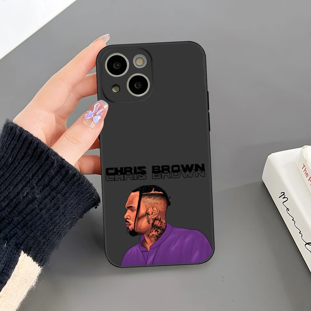 Chris Brown Breezy Handyhülle für 14 Pro Max für Apple iPhone 16 15 Po Max 12 Mini 11 13 Pro Xr Xs 8 7 Plus Rückseite