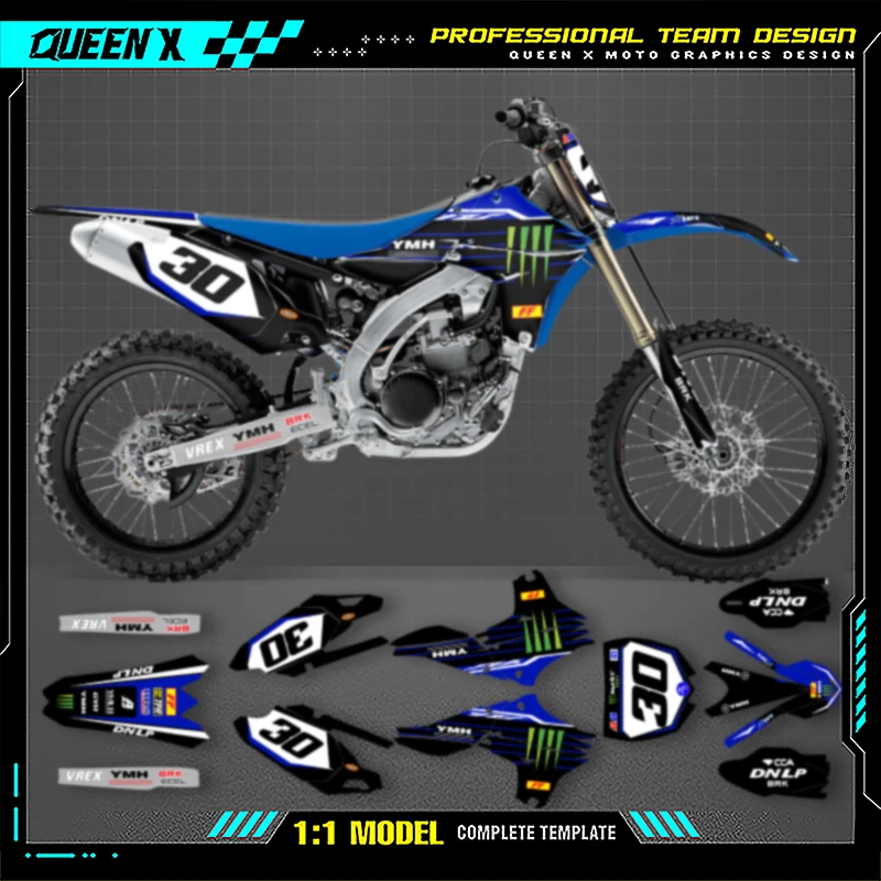 

QUEEN X MOTO мотоцикл для YAMAHA YZF450 2010 2011 2012 2013, графические наклейки, наклейка на мотоцикл 013