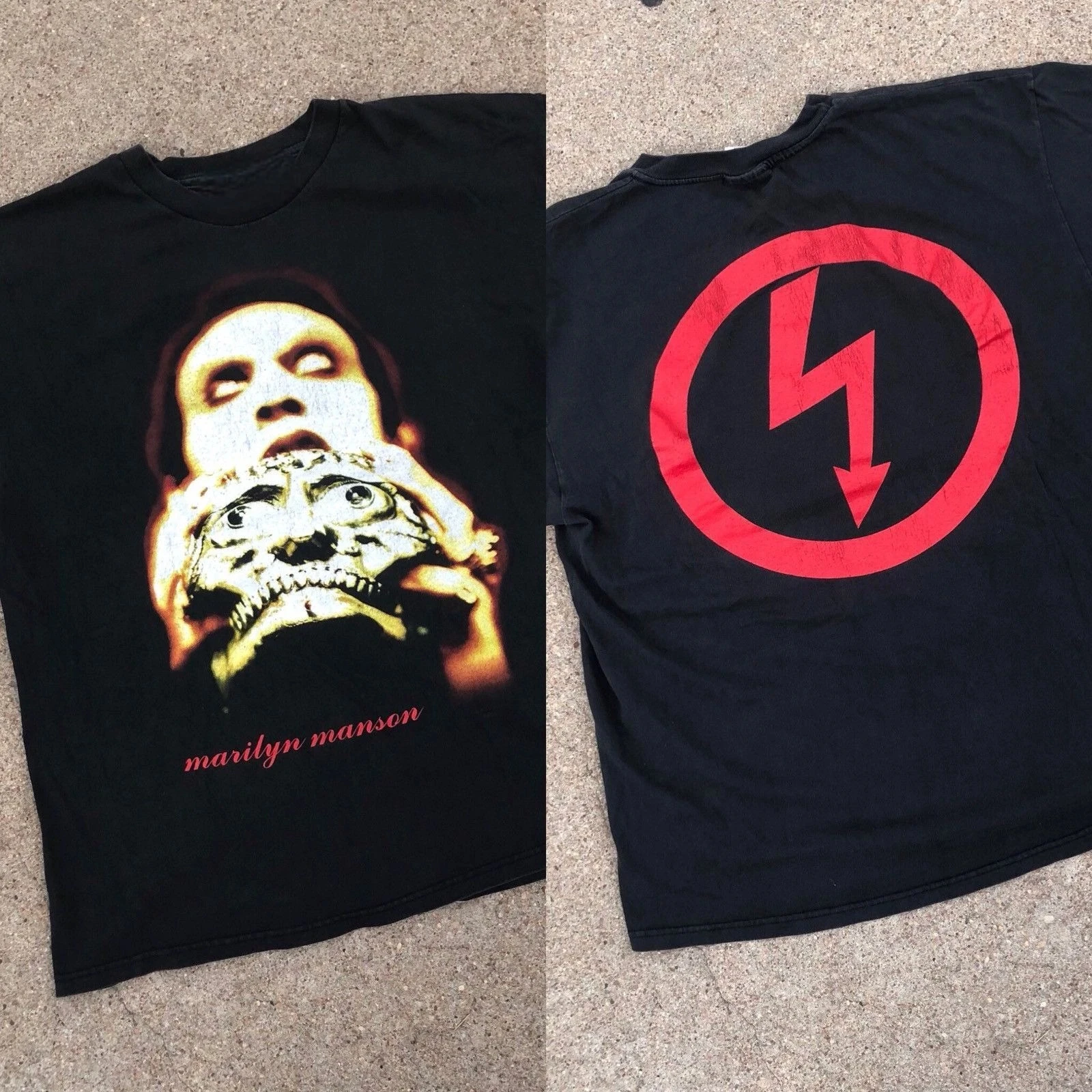 Men's 90s Retro Marilyn Manson 1997 Tour T-shirt Retro Style Neutral T-shirt Street Hip Hop T-shirt Fan Gift Printed Pattern