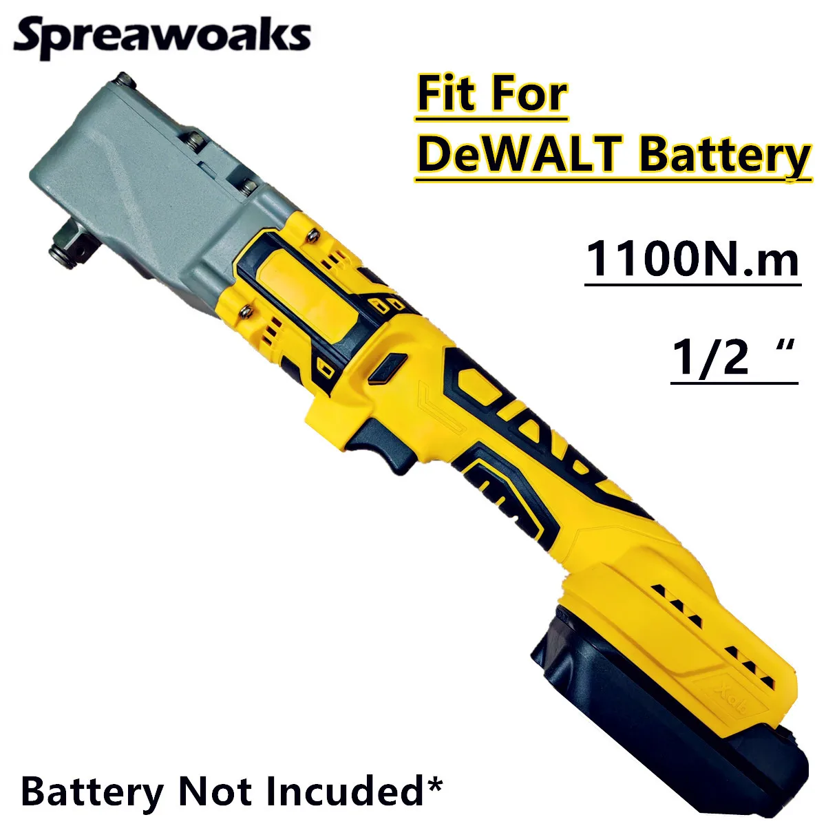 220/1100N.m For Dewalt 20V Battery Electric Ratchet Wrench Cordless Impact Driver 3/8'' 1/2'' Nut Repair Power Tools