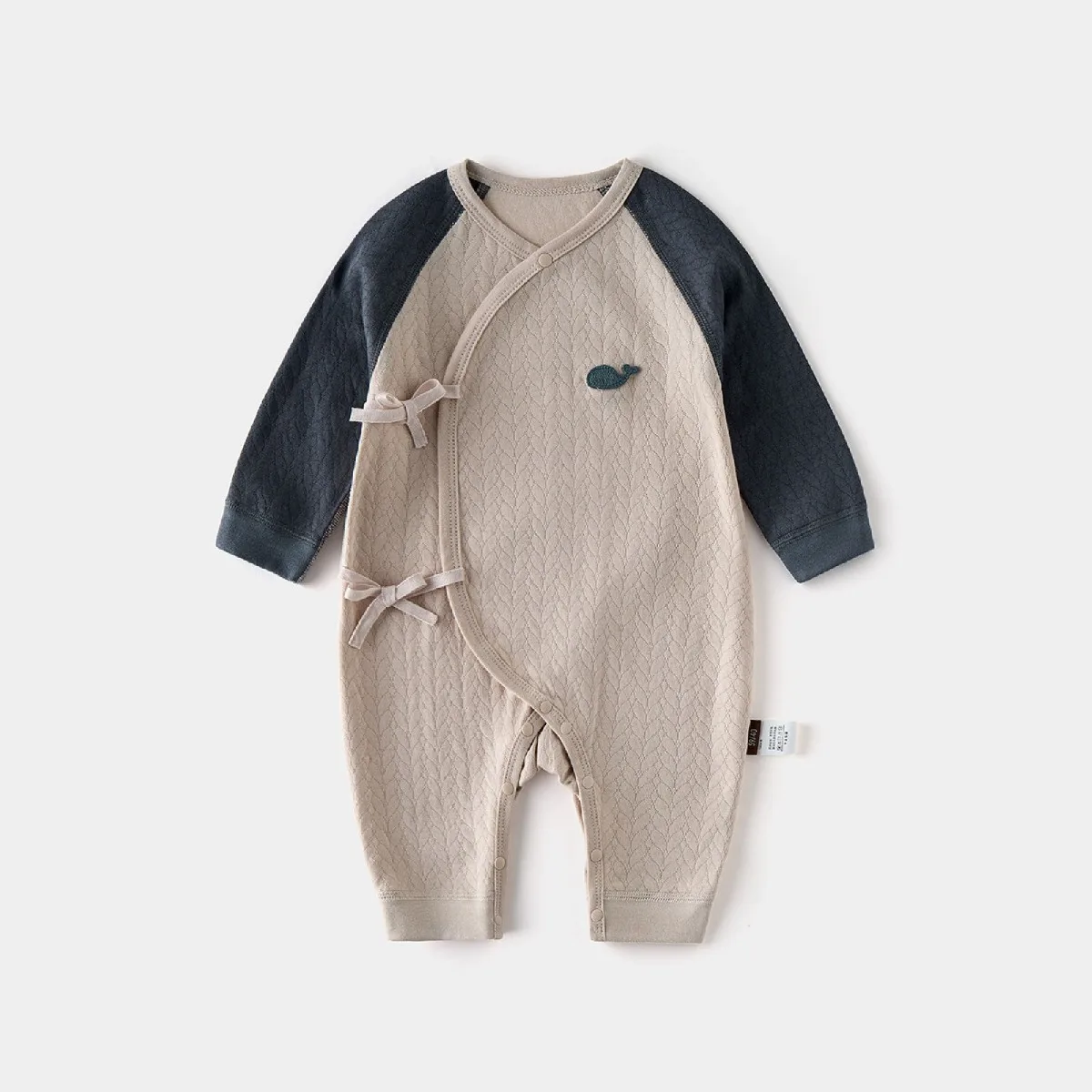 Newborn Baby Cotton Blend Romper Soft Clould Touch Onesie Long Sleeve Side Snaps Infant Jumpsuit Unisex 0-7M Spring Autumn
