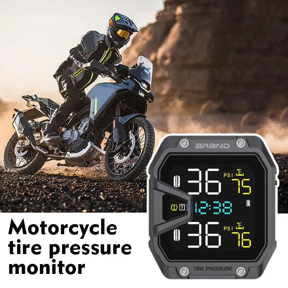 

2025 NEW Motorcycle Tire Pressure Monitor Built In Tire Wireless Display Digital Electric External Pressure Vehicle M0X7