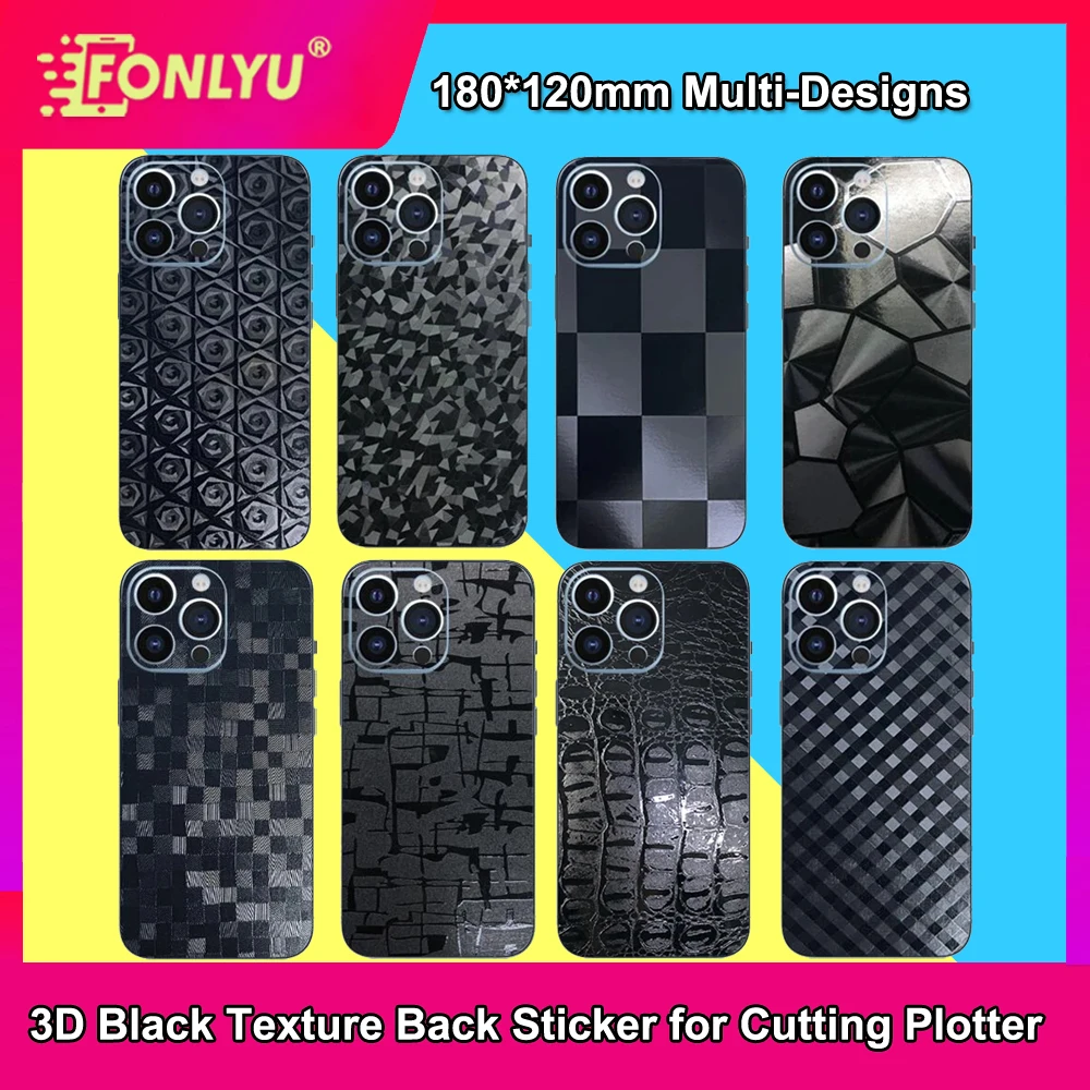 

FONLYU 50 PCs 3D Texture Embossed Rear Film Smartphone Back Housing Cover Protectors Stickers for Phone Skin Cutter Sunshine Y22
