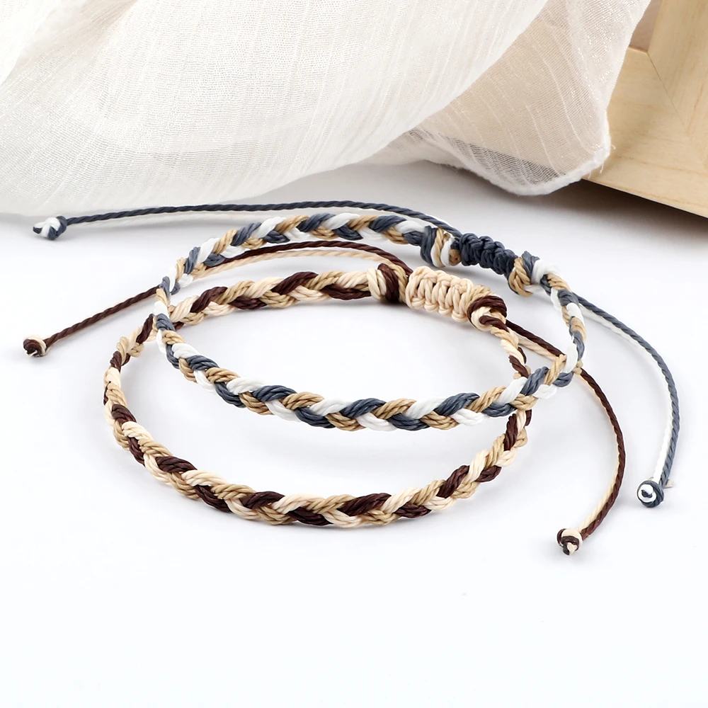 Multi Farbe Wasserdichte Wachs Faden Geflochtene Armbänder Für Frauen Männer Tibetischen Buddha Glück Armband Paar Armreif Freundschaft Schmuck – Detail 11