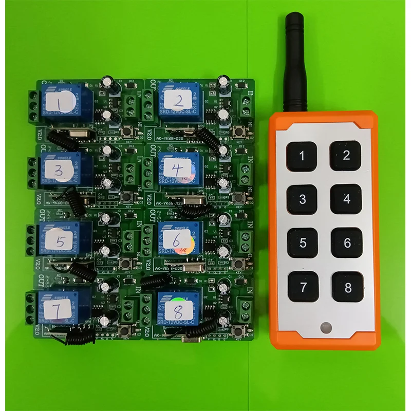 

433 МГц 1000 м дальнего действия DC12V 24V 1CH RF промышленный беспроводной пульт дистанционного управления релейный переключатель света/лампы/окна/гаражные двери жалюзи