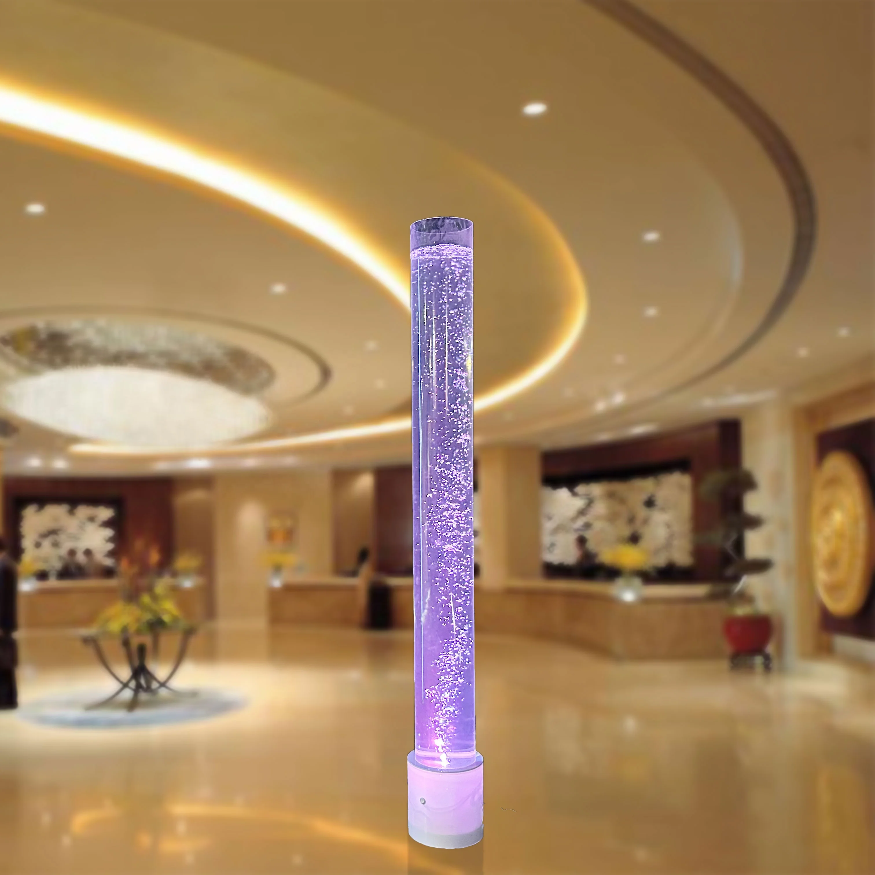 

Customization.Factory Direct Sale Led Light Pillar Acrylic Water Fountain Restaurant Partition Decoration