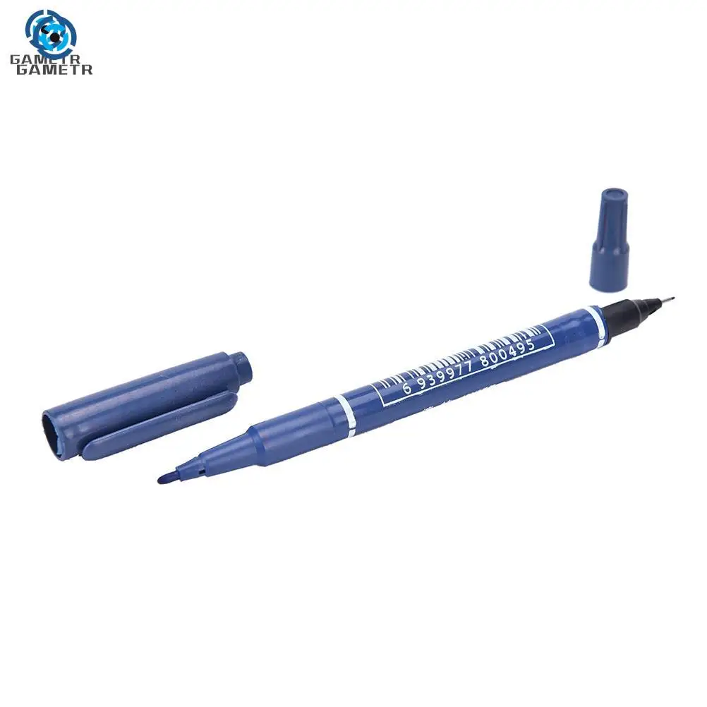 1 Stuk Dubbele Tip 0.5/1.0 Mm Nib Marker Waterdicht Zwart Blauw Rood Olieachtige Manga Kunst Marker Pennen Student School Kantoorbenodigdheden