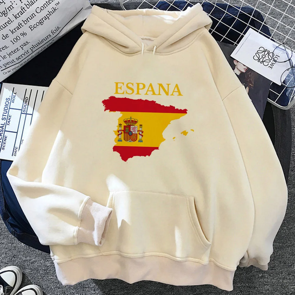 Spain hoodies women 90s Winter  anime long sleeve top clothes female Fleece clothes