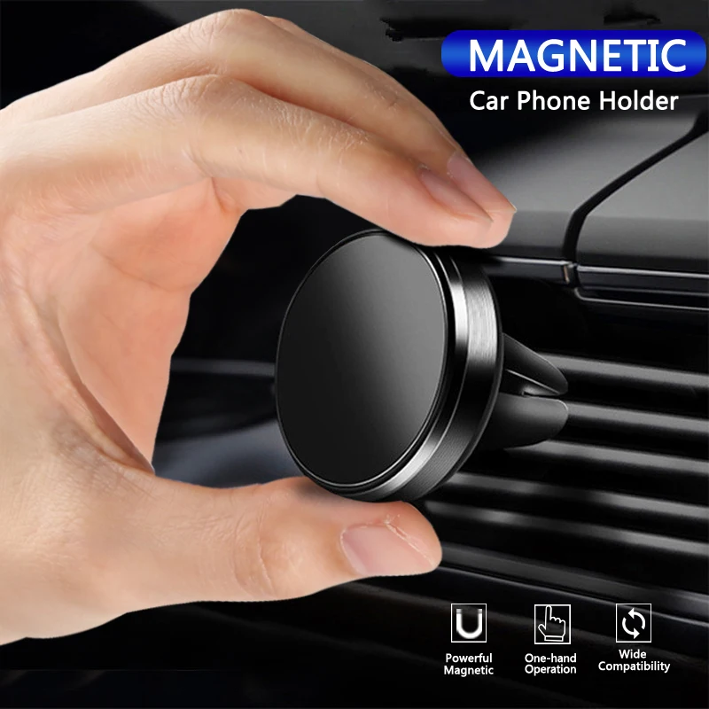 Mount Magnet Car Air Vent Mobile Phone Holder for iPhone Samsung Magnetic 360 Degree Stand Holder for Xiaomi Pocophone F1 Huawei