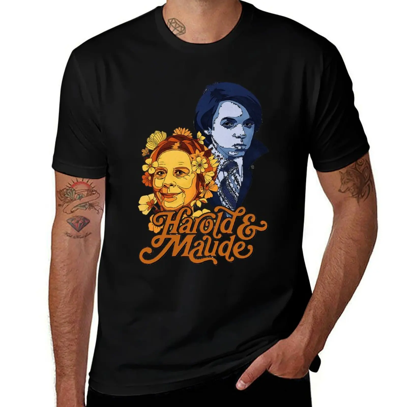 Harold And Maude Vintage T-Shirt quick-drying Short sleeve tee blue archive mens shirts graphic tee