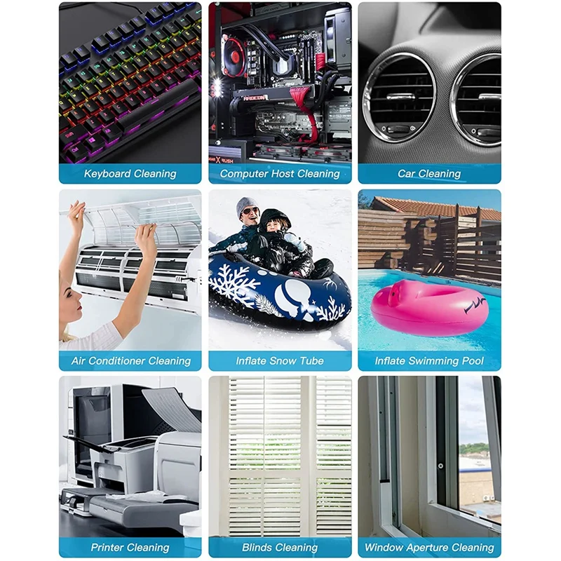 Dépoussiéreur à air comprimé électrique sans fil pour clavier PC, souffleur d'air pour ordinateur, moteur amélioré, 50000 tr/min