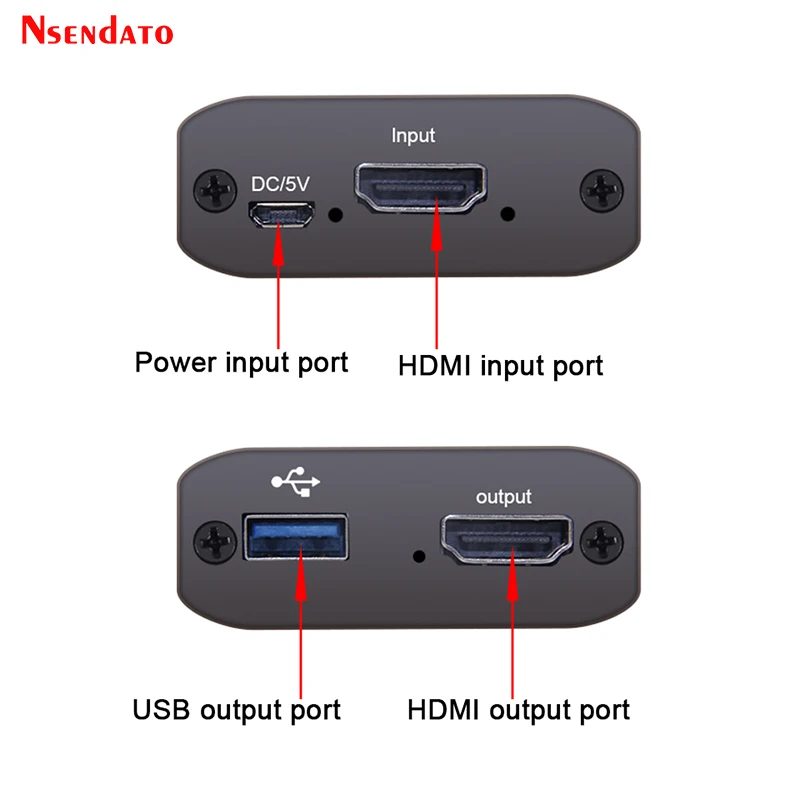 Tarjeta de captura de vídeo USB HDMI 4K 60Hz con bucle 1080P 60Hz placa grabadora de juegos caja de transmisión en vivo USB2.0 Grabber para cámara PS3/4