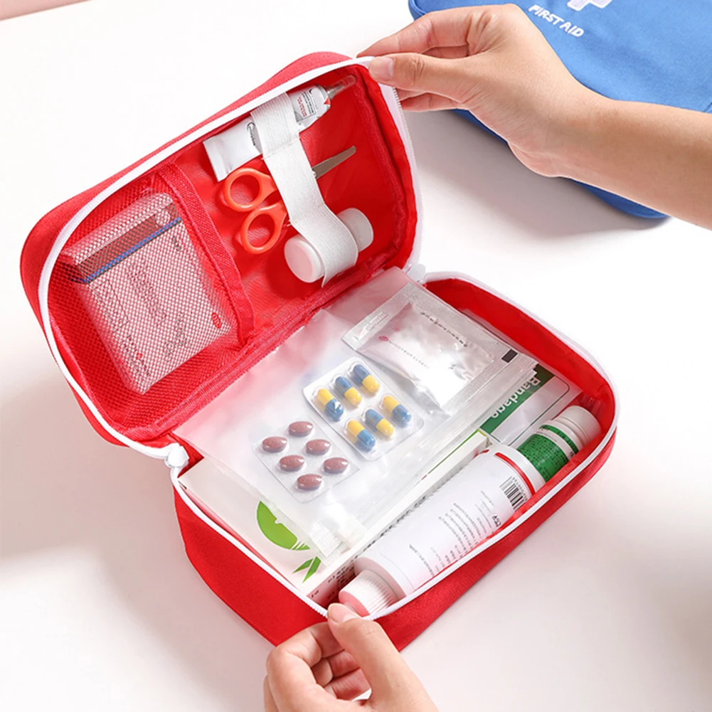 

900D Oxford Medicine Classification Storage Bag Compartment Emergency Medicine Pouch with Handle Large Capacity for Outdoor Home