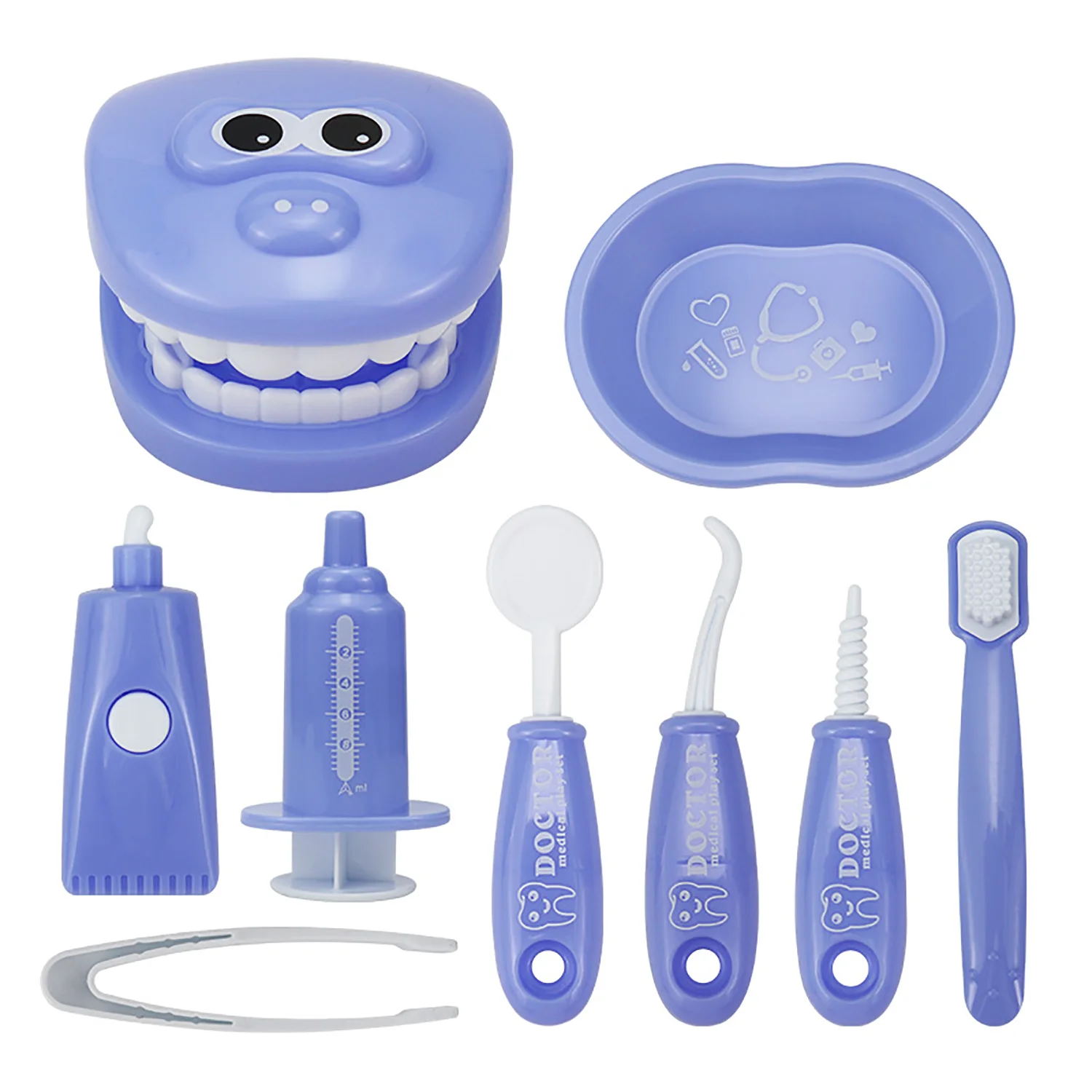 Children's house dentist simulation set for early education oral practice brushing teeth model