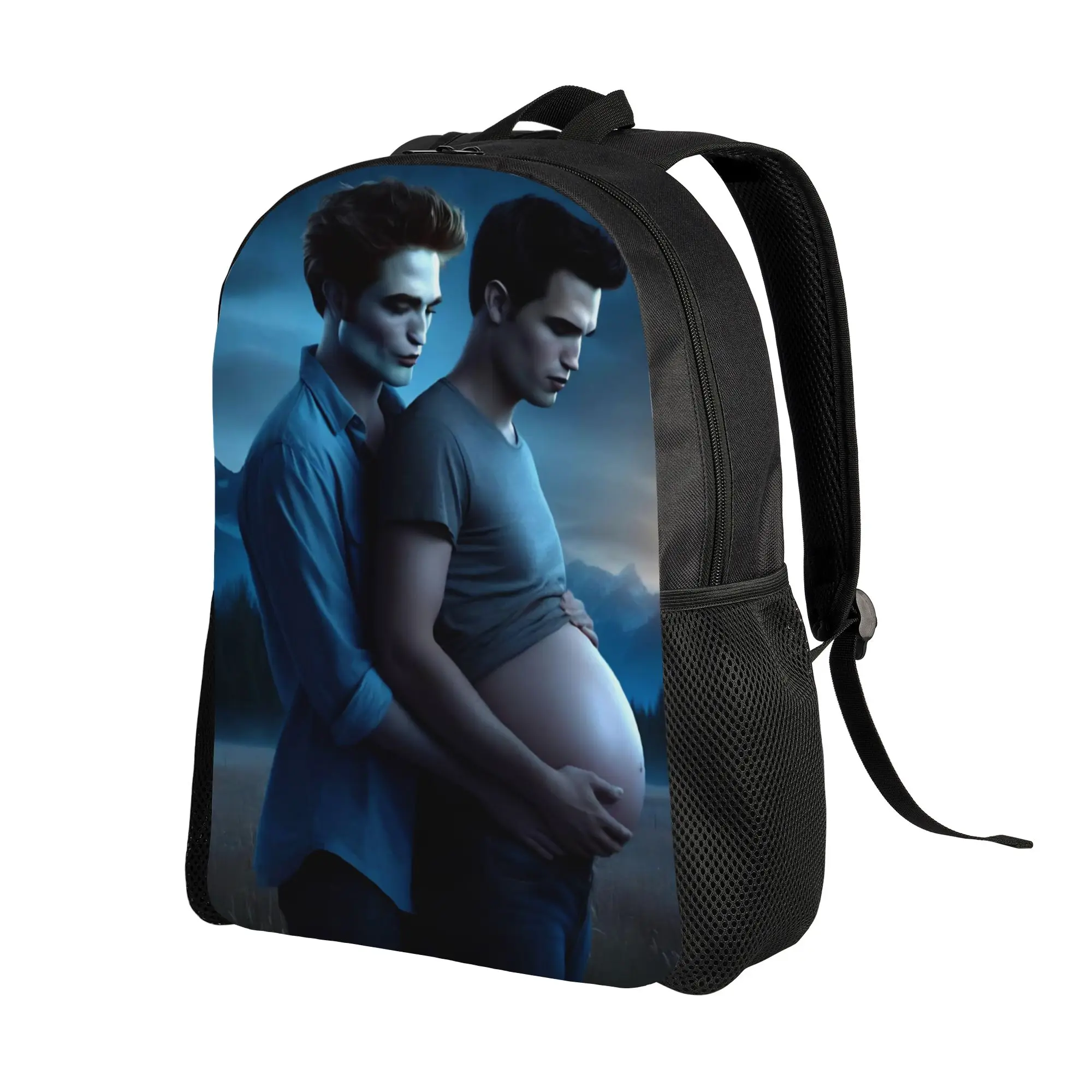 The Twilight Saga Backpack for Men Women Student Hiking Travel Daypack Funny Jacob Edward Vampire Laptop Computer Shoulder Bag