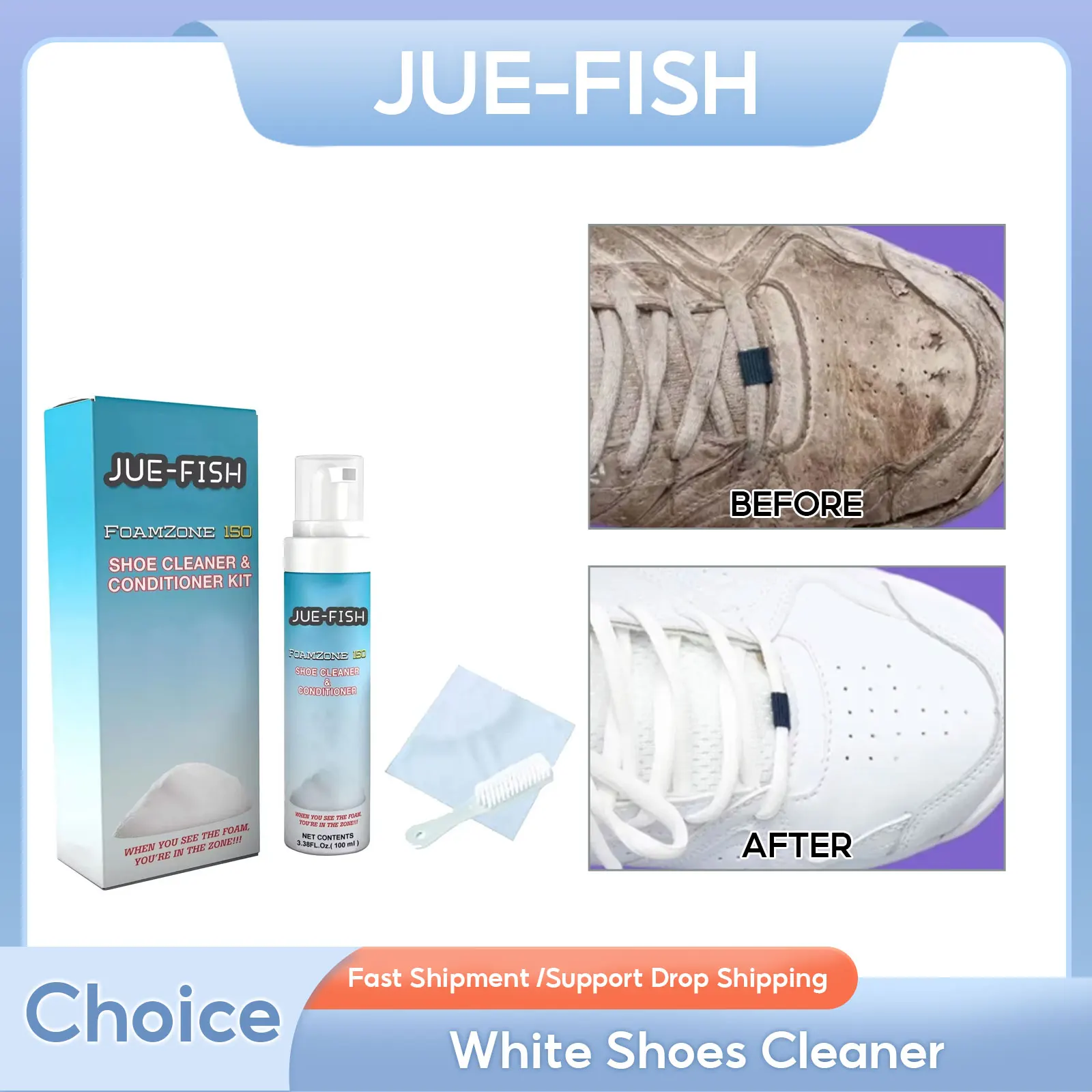 

White Shoes Cleaner Stains Dirt Quickly Remover Wash Sneakers Decontamination Deep Clean Reusable Yellow Edge Shoe Cleaning Kit