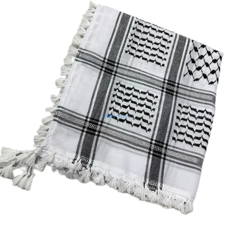 D0UD Middle Eastern Shemagh Scarf Ethnic Headwear Men Headcoveirng for Cultural Event