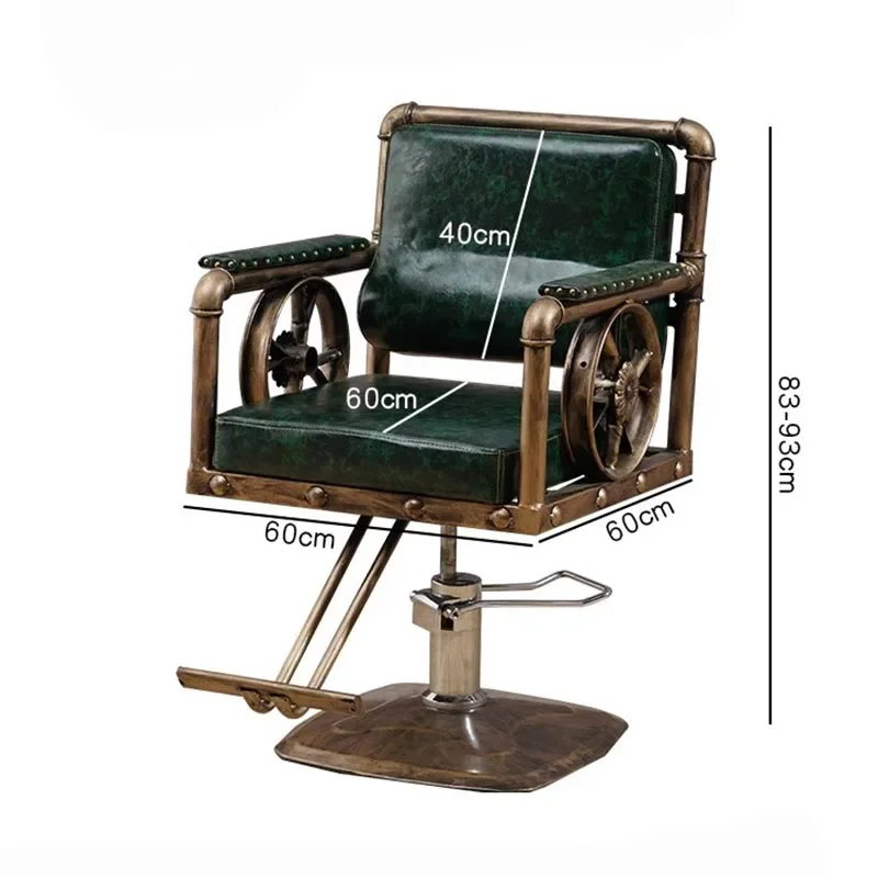 Cheap Vintage Barber Chair Luxury Leg Rest Lifter Personalized Chair Professional Armrest Cushion Cadeira Salon Furniture