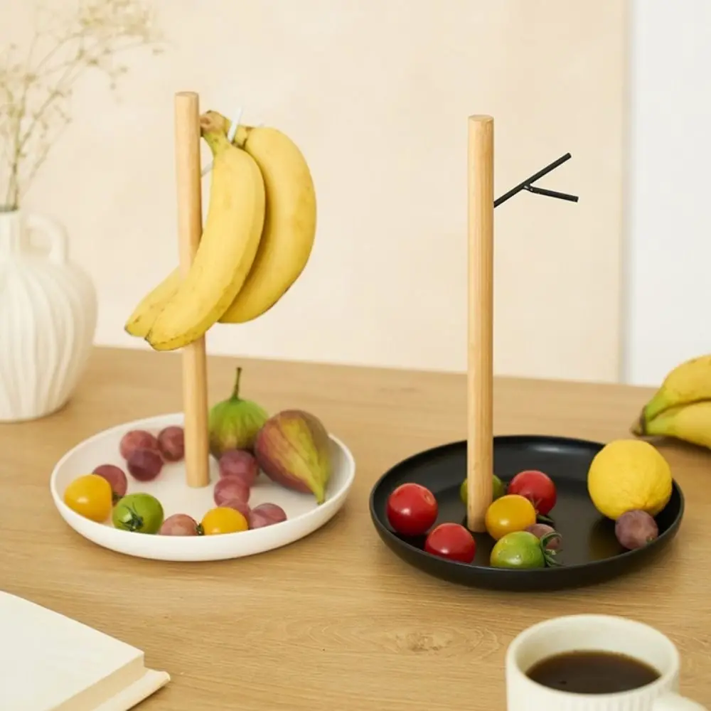 

Creative Plastic Fruit Basket with Hook Space Saving Household Banana Holder Simple Fruit Bowl Kitchen
