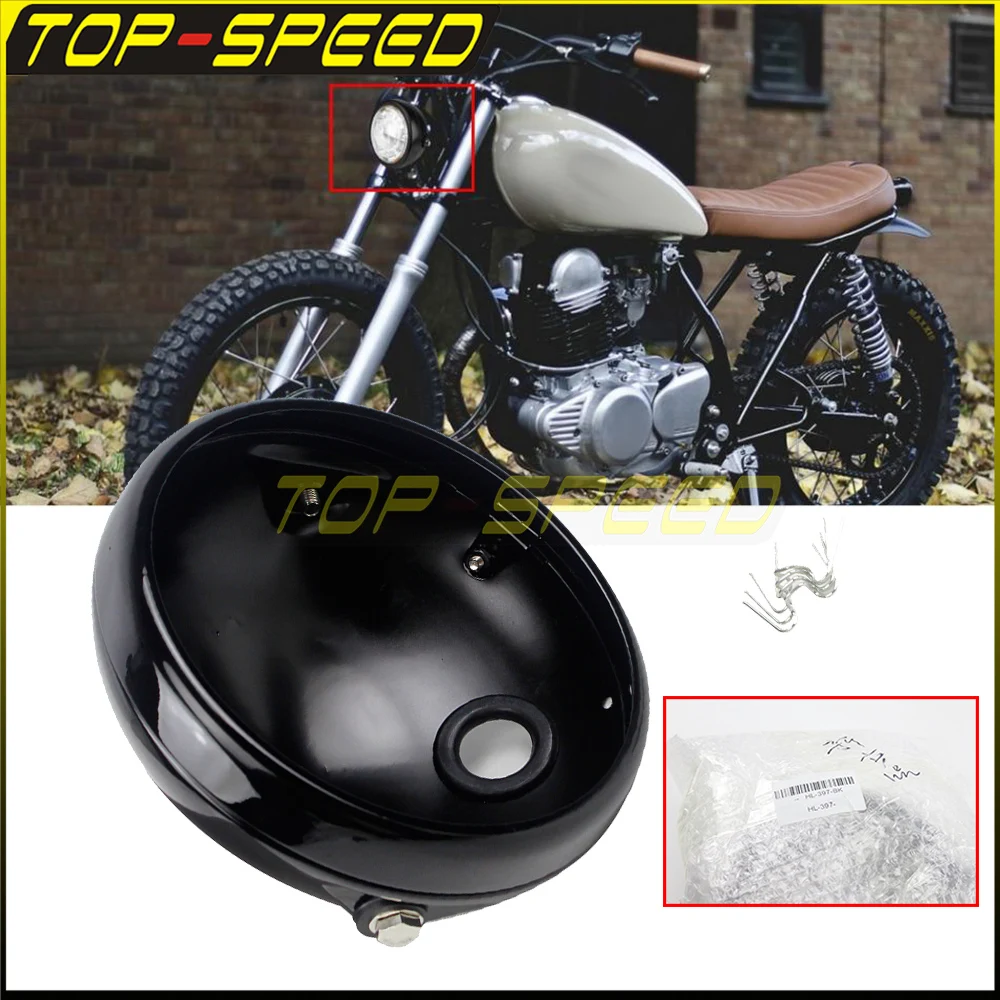 Head Lamp Cover Universal Motorcycle LED Head Light Housing For Harley Honda Suzuki Kawasaki Yamaha Hyosung Aprilia Benelli BMW