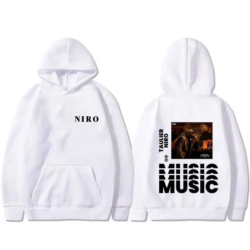 Rapper Niro Taulier Album Graphic Hoodie Men Women Hip Hop Rock Sweatshirt Unisex Fashion Vintage Casual Fleece Cotton Hoodies