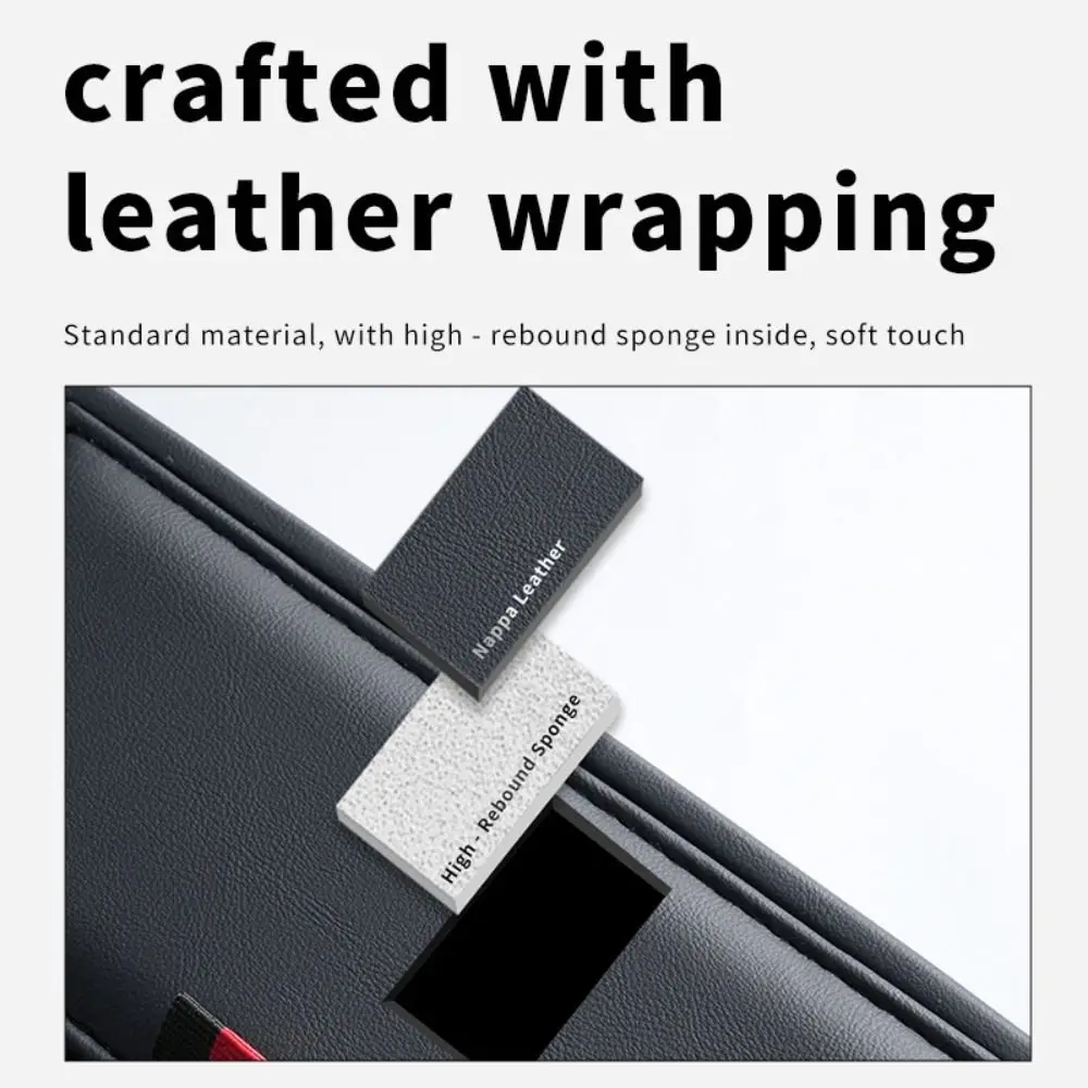Luxury Car Armrest Cushion PU leather 2 Water Cup Holder Car Storage Box Comfortable Multifunctional Center Console Organizer