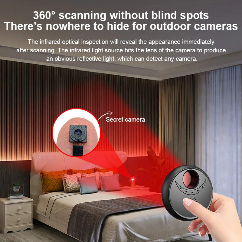 Camera Detector For Hidden Cameras Portable Anti-Peeping Detector Detection Gadgets For Hotel Anti-Peeping Security Protection