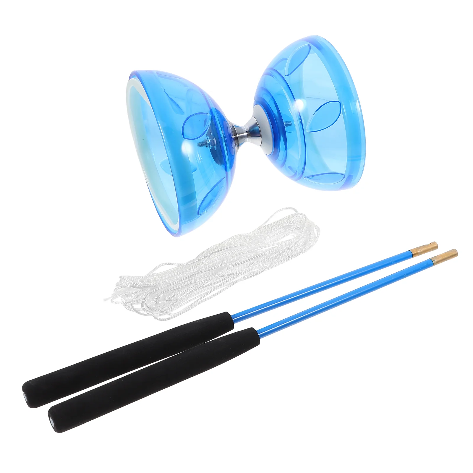 Kids Toys Double-headed Diabolo Professional Chinese Rubber for The Elderly Classic Blue Juggling Bearing Fitness