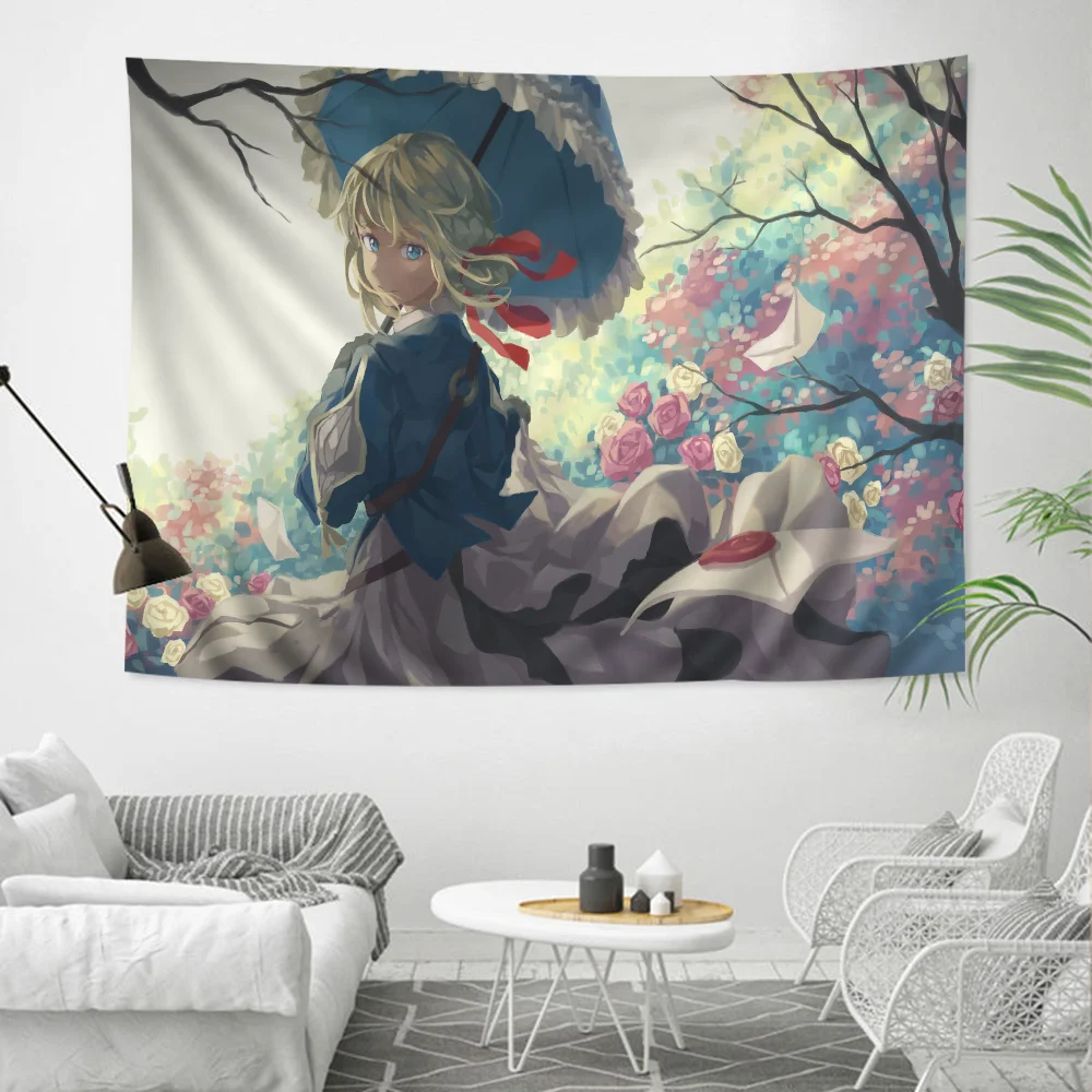 Violet Evergarden Cartoon Tapestry Bohemian Wall Tapestries Mandala Home Decor