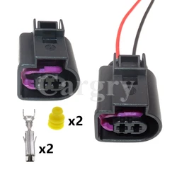 1 Set 2P 4D0971992 AC Assembly Automobile High Pressure Oil Pump Electric Wire Cable Socket for Audi Car Waterproof Plug