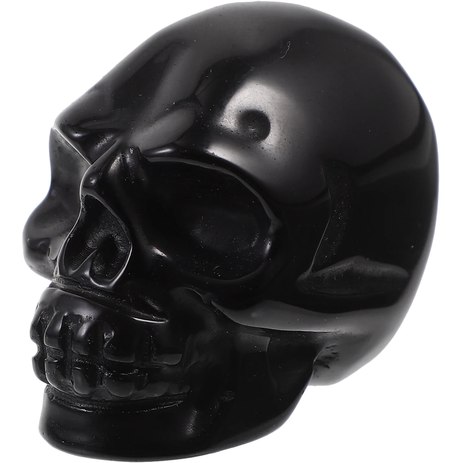 

Obsidian Skull Halloween Decor Realistic Plastic Head Mini Skulls For Halloween Party Scary Props Fake Skull Haunted