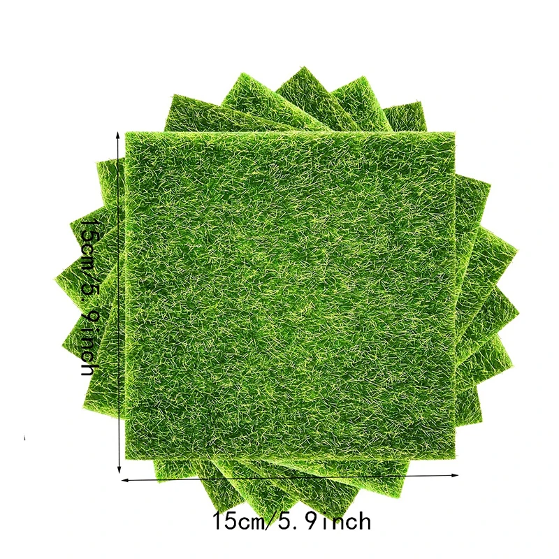 1Pcs 15cm/30cm Artificial Grassland Simulation Moss Lawn Turf Fake Green Grass Mat Carpet DIY Micro Landscape Home Floor Decor