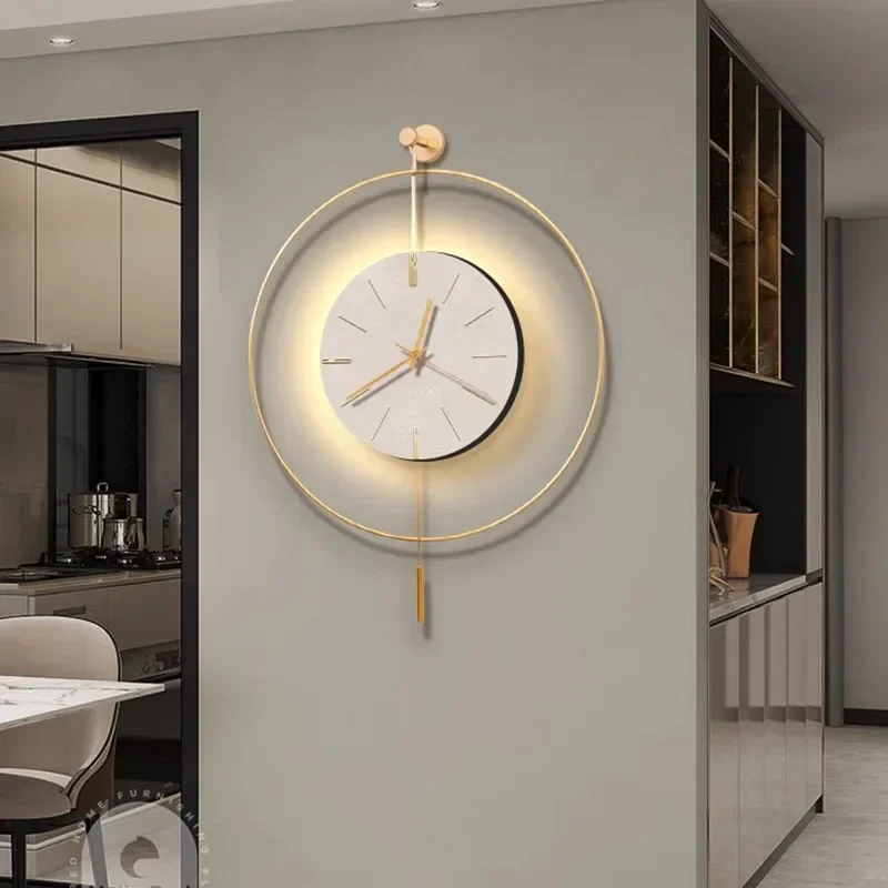 Nordic Wall Clocks Mechanism Metal Silent Creative Design Clock Wall Interior Bedroom Horloge Murale Living Room Decoration