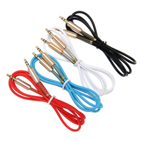 1m 3.5mm Jack Car Spring Audio Cable Gold Plated Speaker Male to Male AUX Cord for PC Phone Headphone MP3/4
