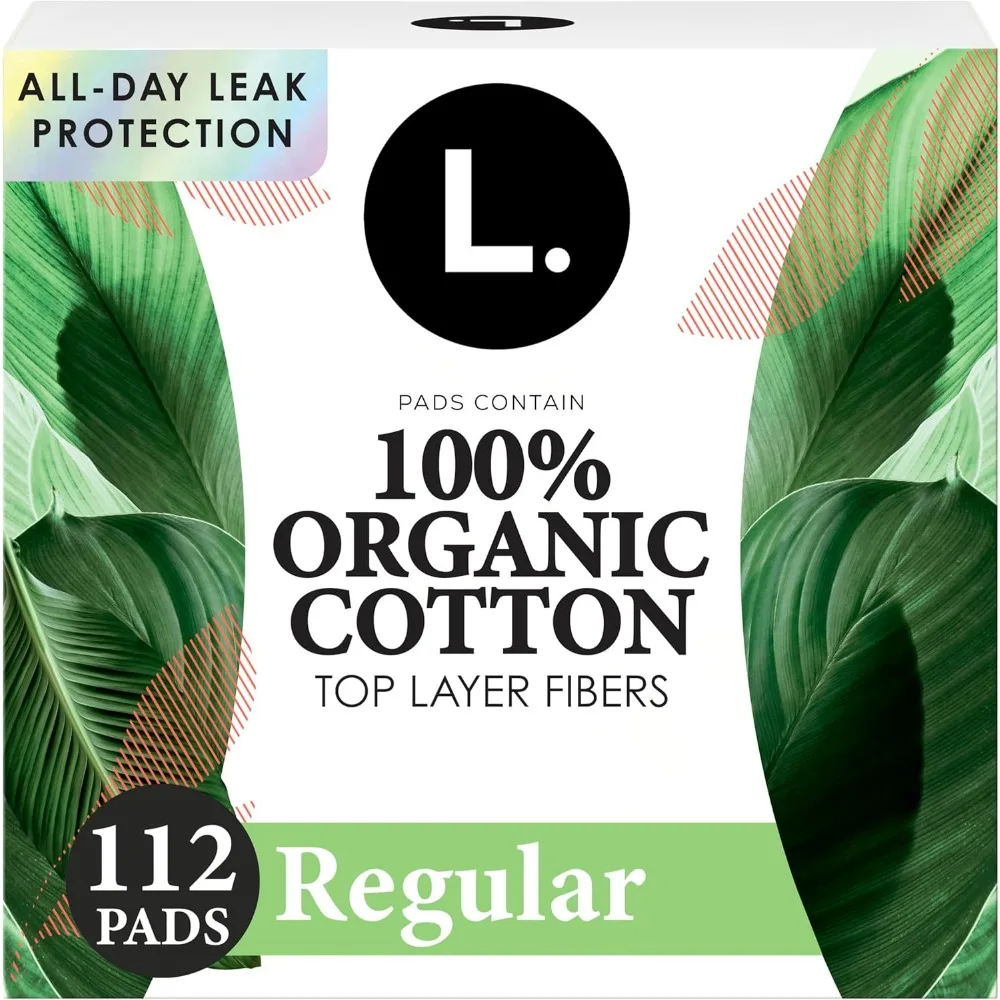 

Ultra Thin Regular Absorbency Organic Cotton Unscented Pads with Wings 112 Count