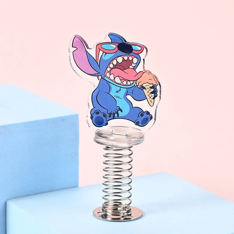 8 stücke Stich Acryl doppelseitige Frühling Schaukel Musik Auto Desktop Ornament Cartoon Emoticon Paket Stand Up Dekoration Geschenk